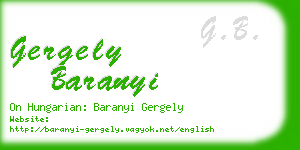 gergely baranyi business card